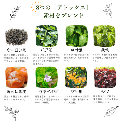 ウーロン茶と7素材のすっきりブレンドティー